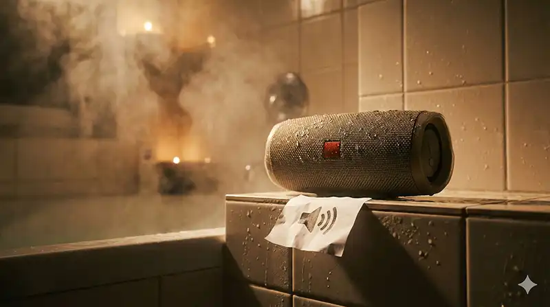 浴室がライブハウス化：防水スピーカーと湯気の臨場感