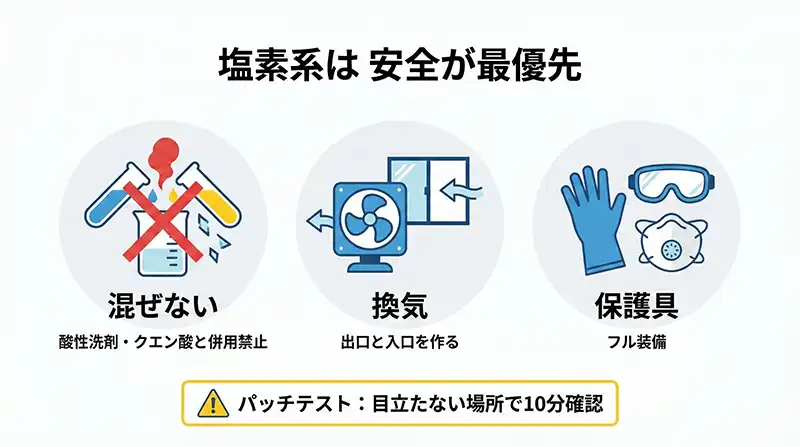 塩素系_安全3原則