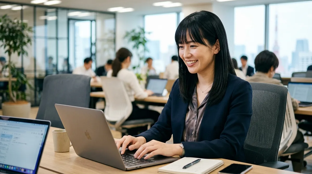 Gmail画面で爆速で返信メールを自動生成するシーン