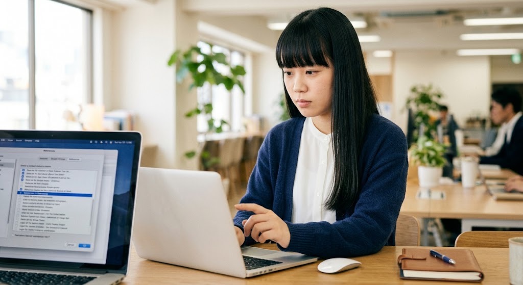 参照設定ダイアログでMISSING項目を確認するExcel講師
