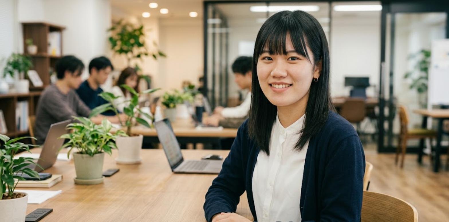 自信を持って微笑むIT講師のポートレート