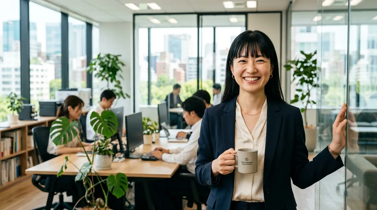 良好な人間関係を築き自信に満ちたキャリア女性